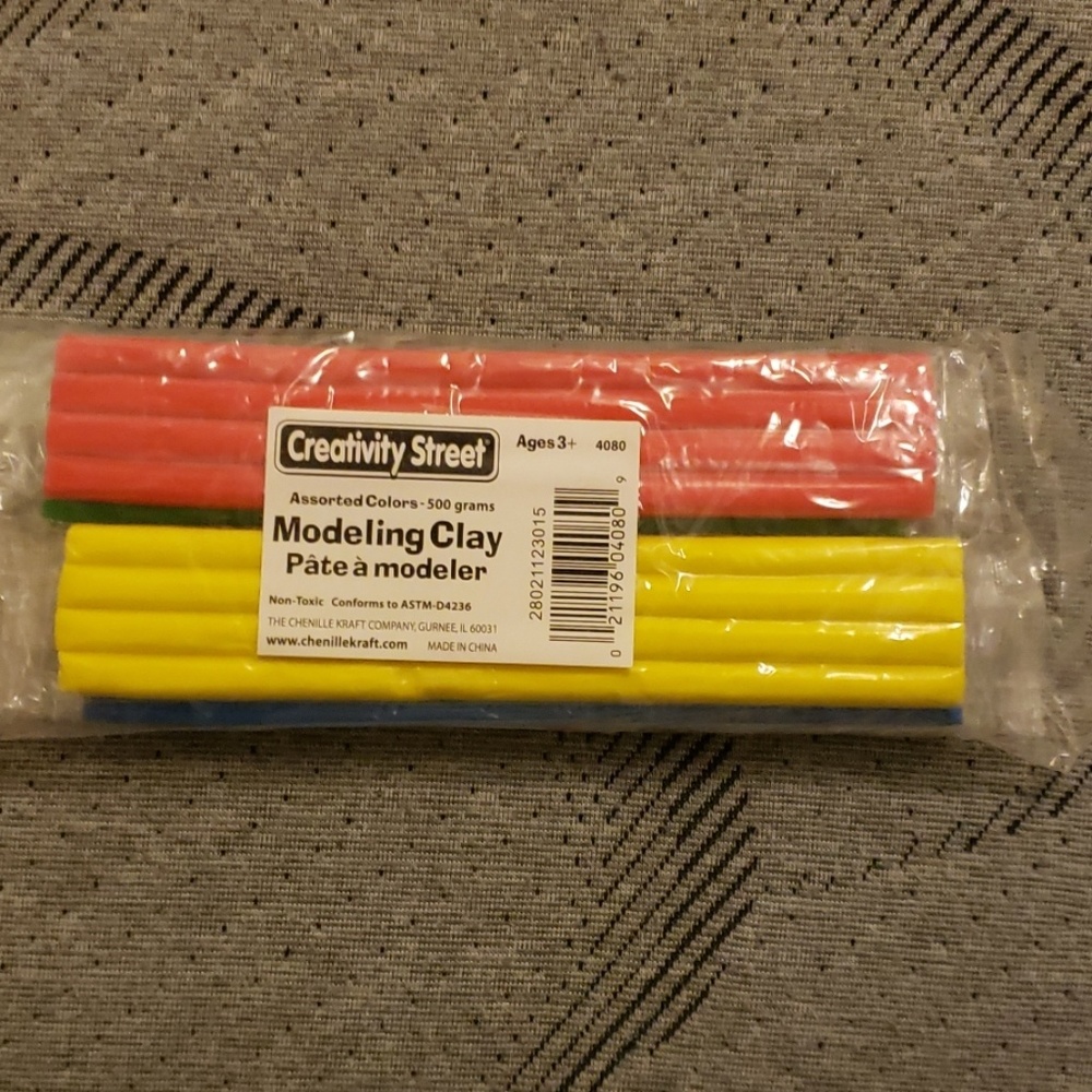 A set of 6 different types of clay
